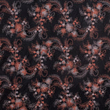 Black/Brown/Beige Scallop Edge Re-Embroidered Lace on Mesh