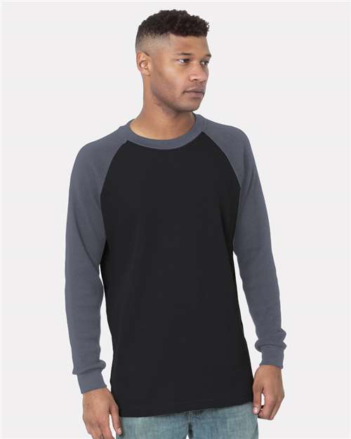 USA-Made Heavyweight Waffle Knit Thermal Raglan T-Shirt