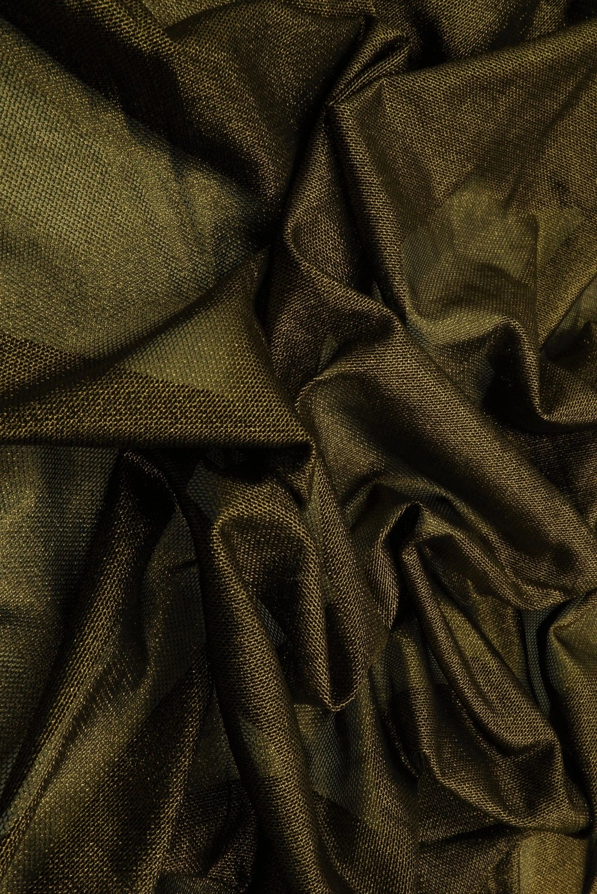 1 Yard Mesh Fabric with Foil Accent 58/60 Inch Wide Lightweight Stretch Polyester Blend