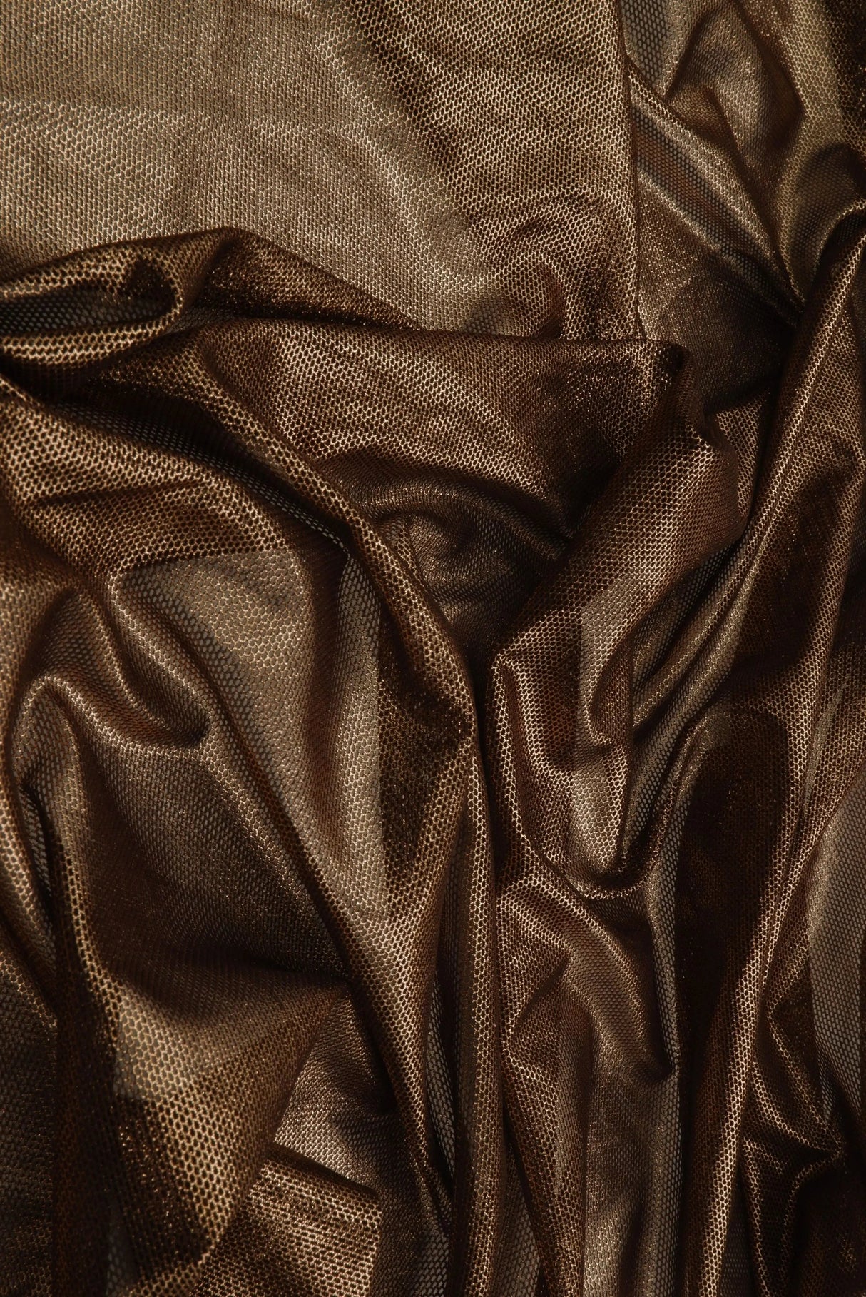 1 Yard Mesh Fabric with Foil Accent 58/60 Inch Wide Lightweight Stretch Polyester Blend