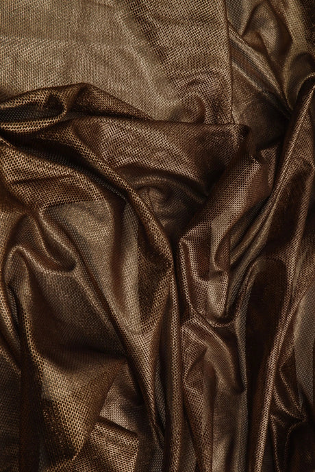 1 Yard Mesh Fabric with Foil Accent 58/60 Inch Wide Lightweight Stretch Polyester Blend