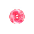 Plastic 2-Hole Button Made in Italy - 28L/18mm - Pink and Transparent Swirled Fan Blades