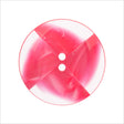 Plastic 2-Hole Button Made in Italy - 44L/28mm - Pink and Transparent Swirled Fan Blades
