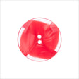 Plastic 2-Hole Button Made in Italy - 36L/23mm - Red and Transparent Swirled Fan Blades