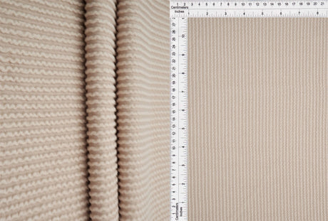 1 Yard 52" Knit Jacquard Rib Fabric 80% Polyester 15% Rayon 5% Spandex 230 GSM