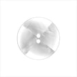 Plastic 2-Hole Button Made in Italy - 36L/23mm - Ivory and Transparent Swirled Fan Blades