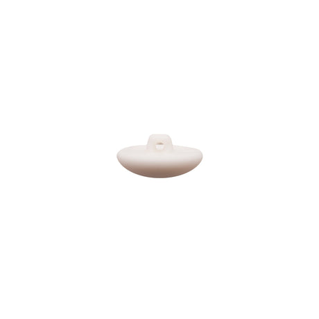 Italian White Nylon Shank Back Button - 24L/15mm