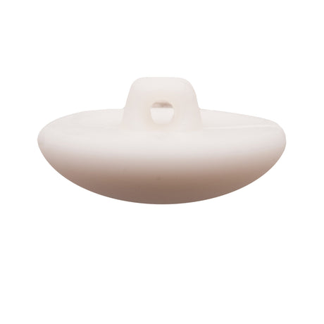 Italian White Nylon Shank Back Button - 44L/28mm