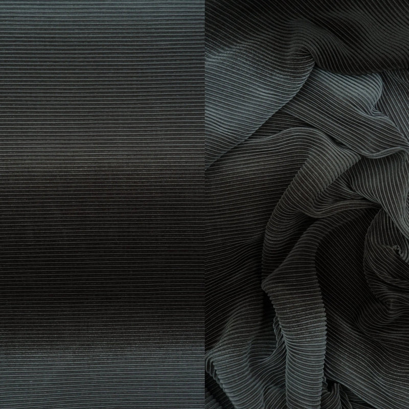 1 Yard Pleated Ombre Print Bodre Interlock Fabric 150 GSM 100% Polyester 58/59" Width