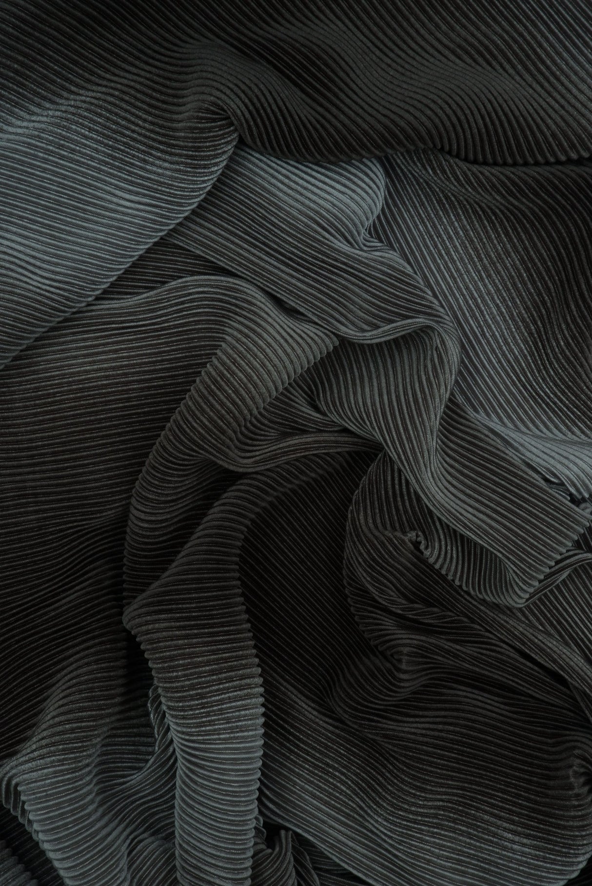 Pleated Ombre Interlock Knit Fabric