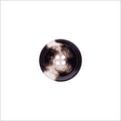 Italian Shiny Black/White Rimmed 4-Hole Button - 32L/20mm