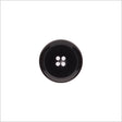 Italian Shiny Black Rimmed 4-Hole Button - 32L/20mm