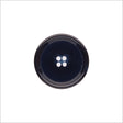 Italian Shiny Navy Rimmed 4-Hole Button - 40L/25.5mm