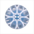 Plastic 2-Hole Button Made in Italy - 44L/28mm - Light Blue and Transparent Loop de Loops