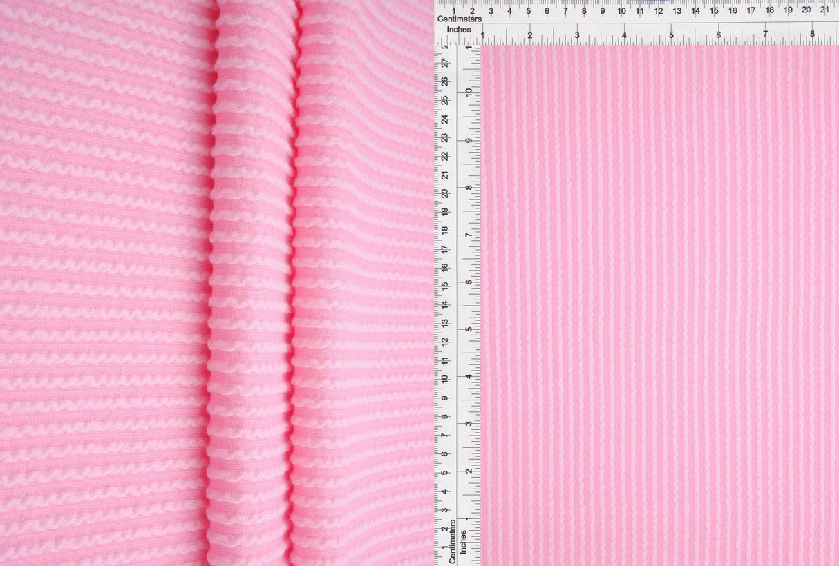 Knit Jacquard Rib Fabric 1 Yard Soft Stretch Textured Knit 52" Wide