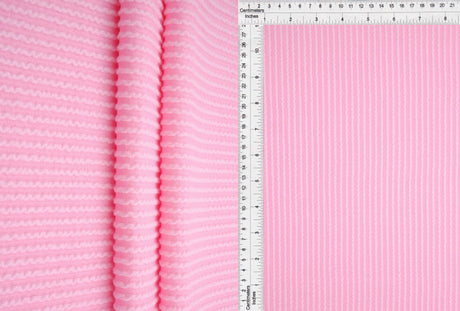 Knit Jacquard Rib Fabric 1 Yard Soft Stretch Textured Knit 52" Wide