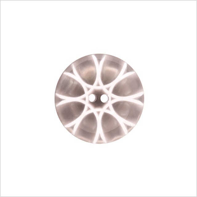Italian Gray Abstract Semi-Clear 2-Hole Plastic Button - 28L/18mm