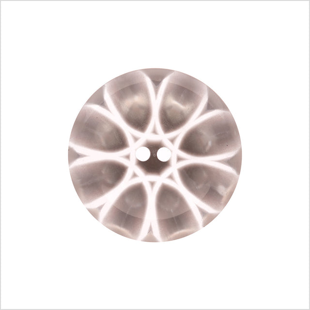Italian Gray Abstract Semi-Clear 2-Hole Plastic Button - 36L/23mm
