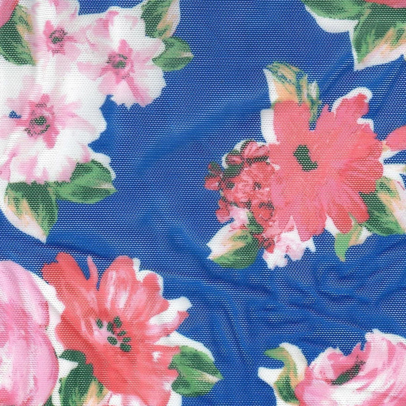 Floral Printed Mesh Fabric