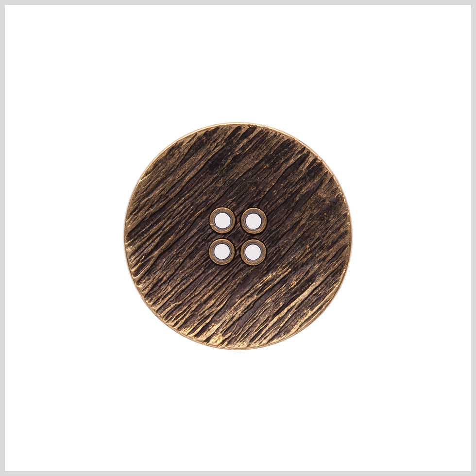 Italian Gold Zamac Embossed Button - 48L/30.5mm