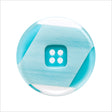 Italian Teal Abstract Semi-Clear 2-Hole Plastic Button - 44L/28mm