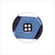 Italian Navy Abstract Semi-Clear 2-Hole Plastic Button - 36L/23mm