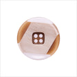 Italian Brown Abstract Semi-Clear 2-Hole Plastic Button - 36L/23mm