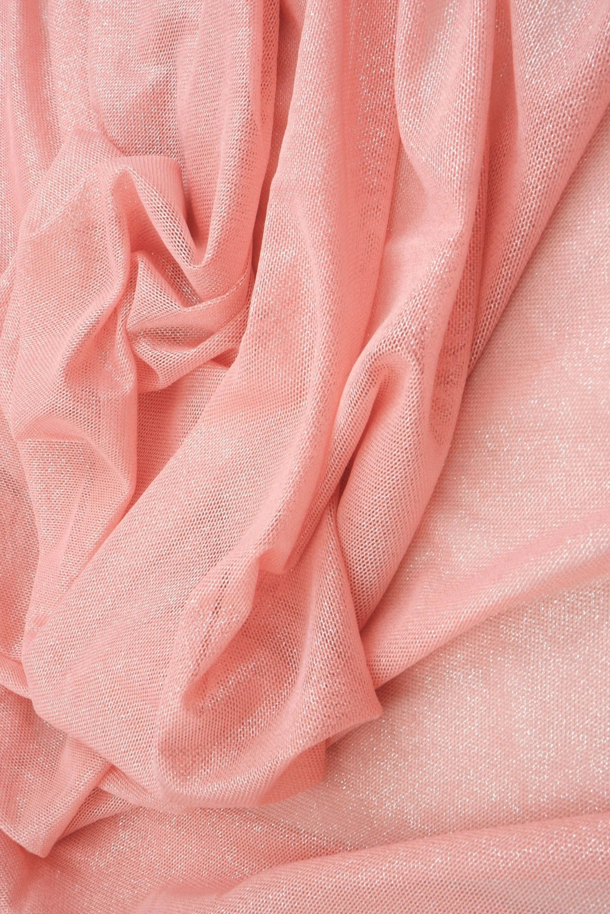 1 Yard Mesh Fabric with Foil Accent 58/60 Inch Wide Lightweight Stretch Polyester Blend