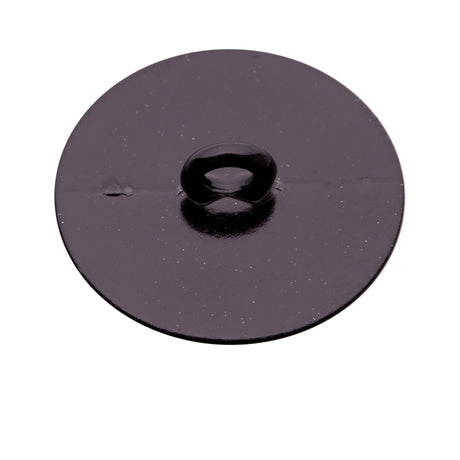 Italian Black Zamac Shank Back Button - 44L/28mm