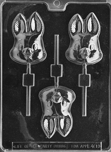 Cute Bunny Lolly Chocolate Mold - LPE409