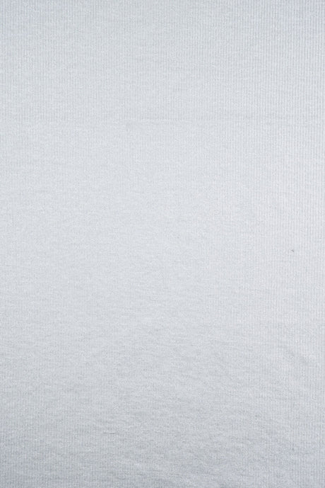 Foil Rib Jersey Knit Off White Silver