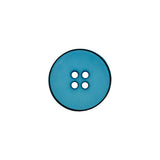 Italian Blue 4-Hole Plastic Button - 24L/15mm