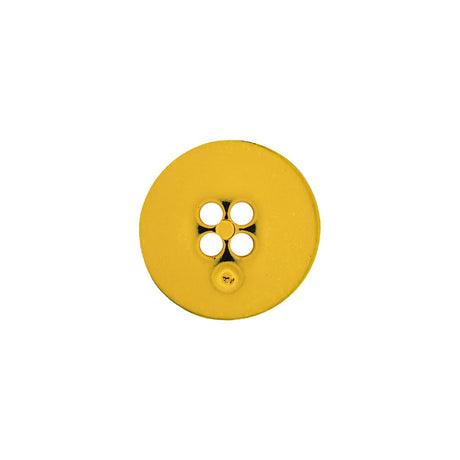 Italian Yellow 4-Hole Plastic Button - 24L/15mm