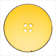 Italian Yellow 4-Hole Plastic Button - 54L/34mm