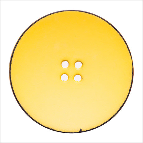 Italian Yellow 4-Hole Plastic Button - 54L/34mm