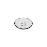Italian White 4-Hole Plastic Button - 24L/15mm