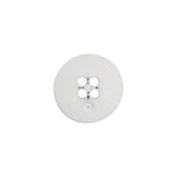 Italian White 4-Hole Plastic Button - 24L/15mm