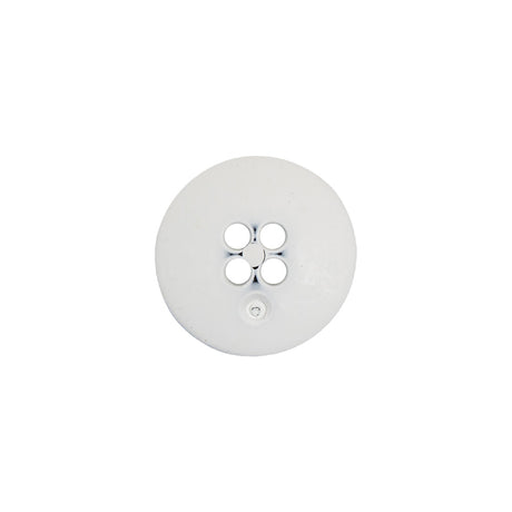 Italian White 4-Hole Plastic Button - 24L/15mm