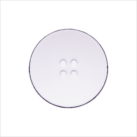 Italian White 4-Hole Plastic Button - 36L/23mm