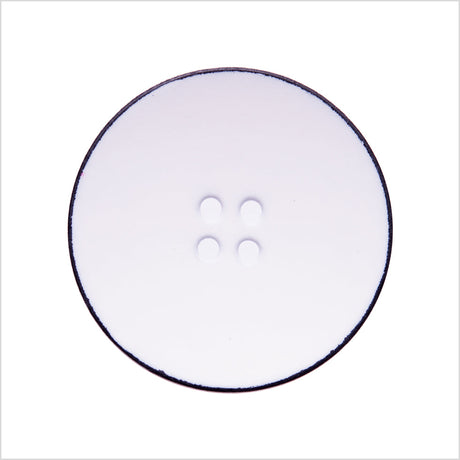 Italian White 4-Hole Plastic Button - 44L/28mm