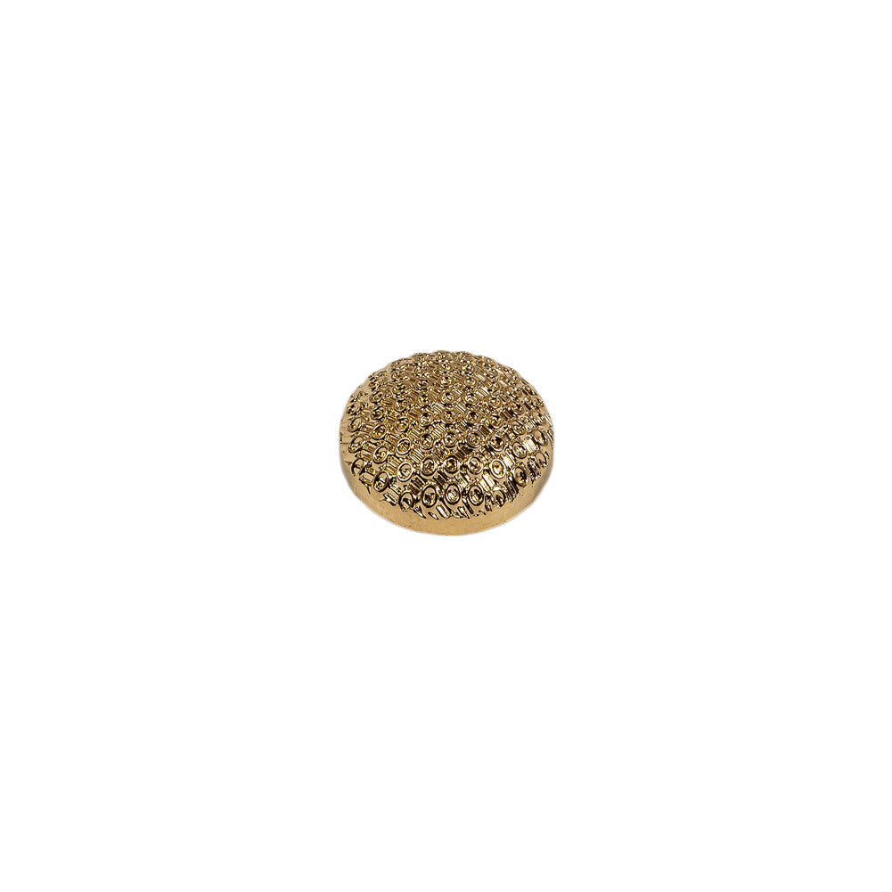 Italian Gold Textured Shank Back Button - 16L/10mm