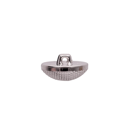 Italian Silver Textured Shank Back Button - 32L/20mm