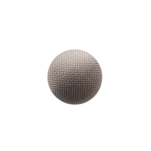Italian Silver Textured Shank Back Button - 32L/20mm