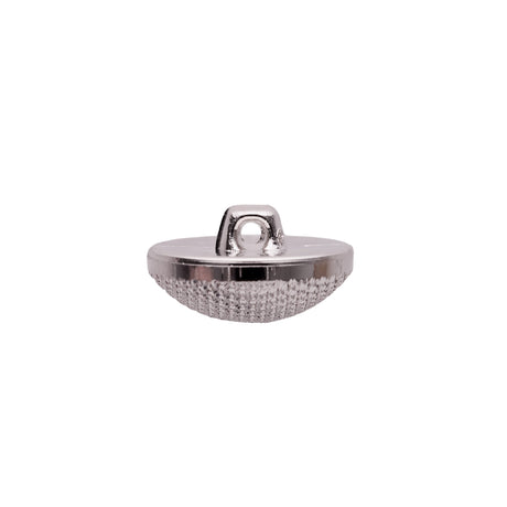 Italian Silver Textured Shank Back Button - 36L/23mm