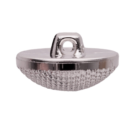 Italian Silver Textured Shank Back Button - 44L/28mm
