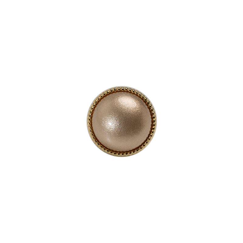 Italian Brown/Gold Shank Back Button - 18L/11.5mm
