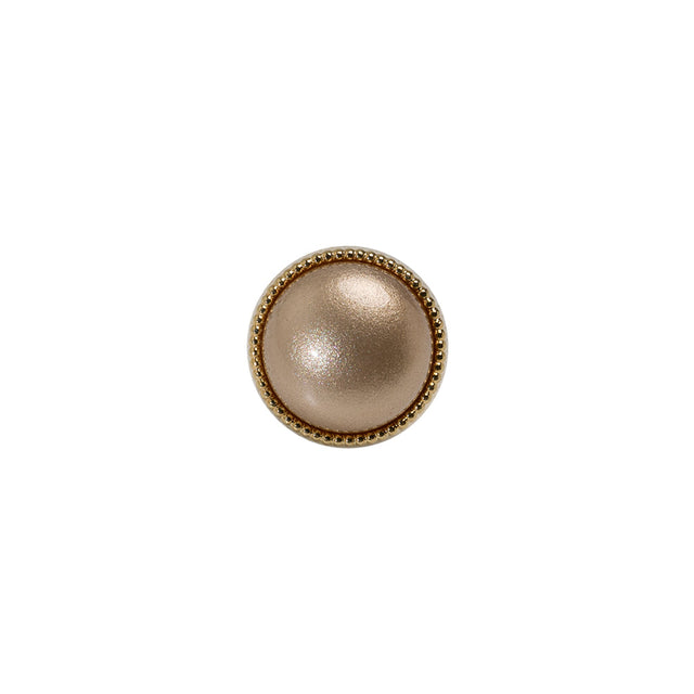 Italian Brown/Gold Shank Back Button - 18L/11.5mm