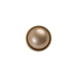Italian Brown and Gold Edged Shank Back Button - 20L/12.5mm