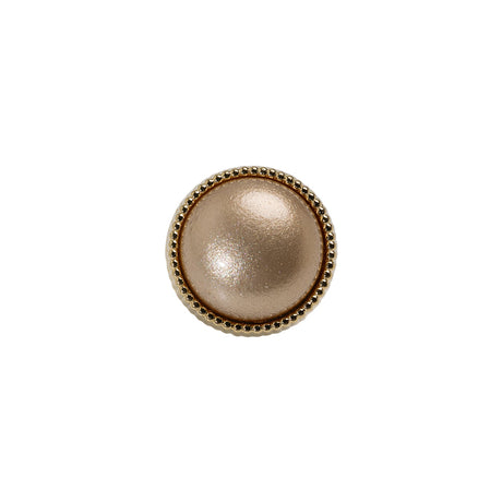 Italian Brown and Gold Edged Shank Back Button - 20L/12.5mm