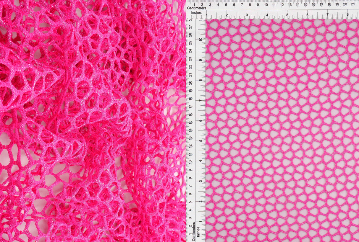 Lurex Fishnet Mesh Stretch Fabric